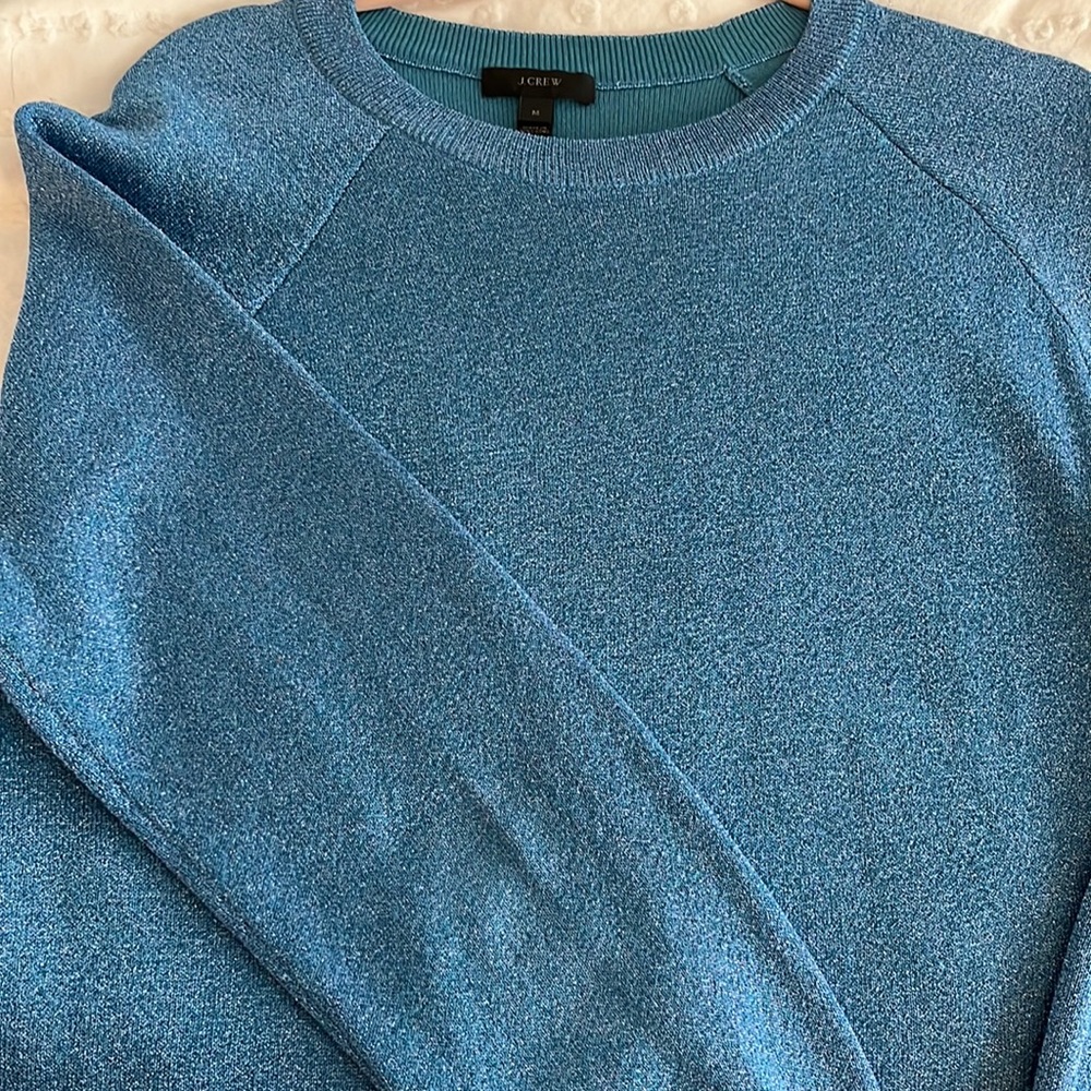 JCrew sparkle blue sweater